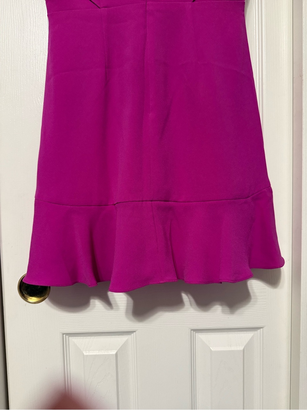 BCBGMaxAzria Fuchsia Ruffle V-Neck Mini Dress - Picture 5 of 5